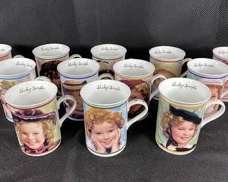 Set of 12 Shirley Temple Collector Mugs Danbury Mint