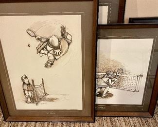 Vintage Gary Patterson tennis prints