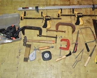 Group Lot Of Clamps and Hand Tools