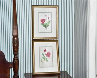 Pair Of Framed Floral Prints