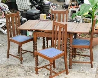 Table and Four 4 Chairs