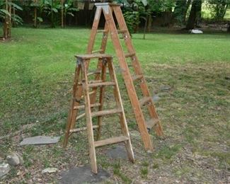 Two 2 Wooden Ladders