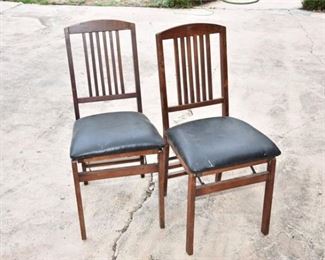Two Folding Chairs Two Stools