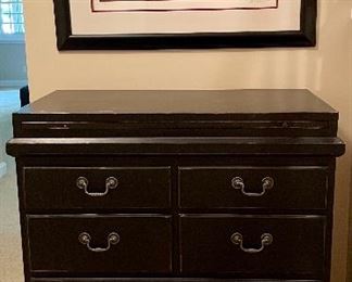 Black 6 drawer chest 