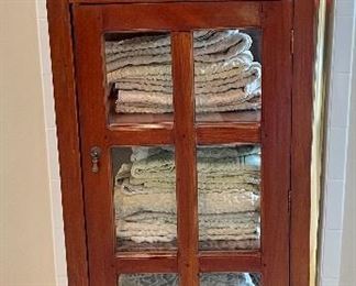 Glass front & side tall cabinet 