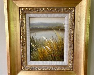 Small oil on canvas ( gold cracked frame )