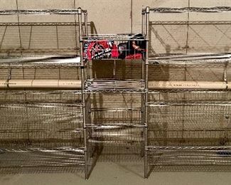 3 section metal shelf
