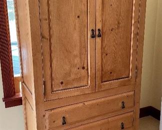 Pine clothing armoire