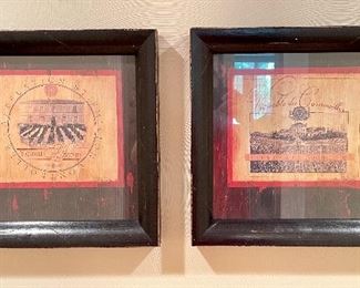 2 pictures cow & crow 