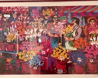 Floral print signed & numbered