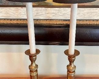 2 faux candle lanterns 