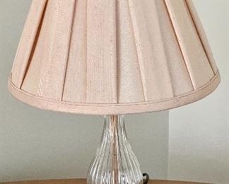 Cut glass & brass lamp