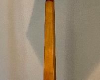 Wood Floor Lamp with navy shade