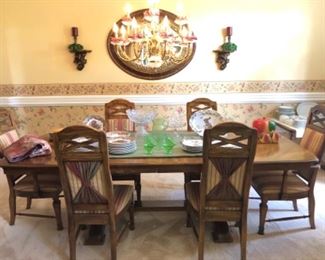 American Drew table with 6 chairs