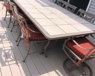 FORTUNOFF Cast Iron Table set 
$2000