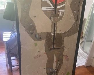 Outsider Art Piece from the collection of Joseph R Shapiro who was the founder of the Museum of Contemporary Art in Chicago and one of America’s premier art collectors