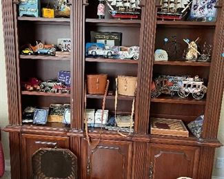 assorted car collectibles and sewing boxes (full)