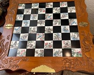 beautiful folding checkers set
