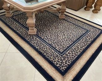 Leopard area rug