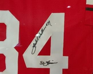 Herschel Walker framed autographed jersey