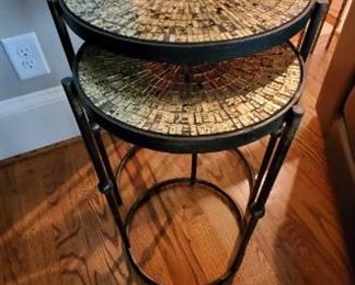 Mosaic Nesting Tables (pair available)