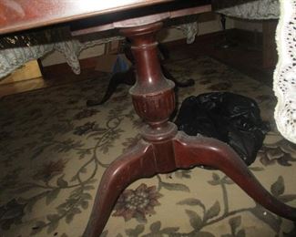 TWO pedestal dining table