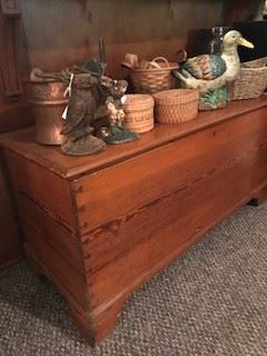 1800s pine blanket chest