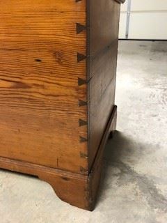 Dovetail Detail of Pine Chest