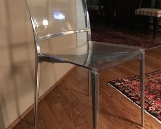 Four Lucite Chairs