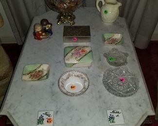 Misc Fine items , Marble Top of 1800s Table