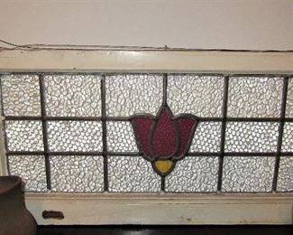 sasseville stained glass red tulip