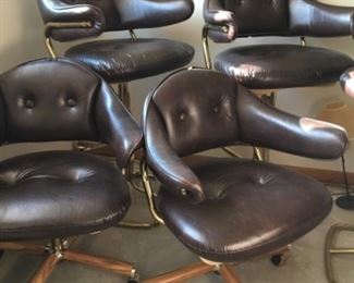 3 bar and 4 table height vintage chairs