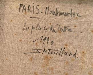 #38	Oil of Bistro in Paris signed by J M Louillard 21x27 in white-gold Fram  21x27	$275
