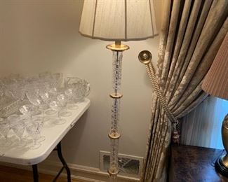 #49	Kinsale Waterford/Brass Floor Lamp 64" Tall	 $495.00 

