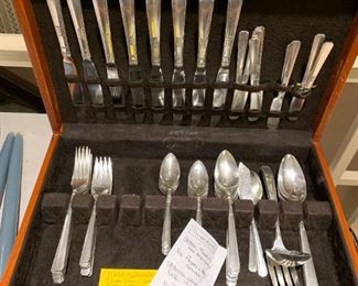 #94	Medality Frindship silver plate flatware by Rogers and Brother	 $70.00 
