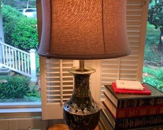 #106	Green Marble Carved Lamp - 29" Tall	 $75.00 
