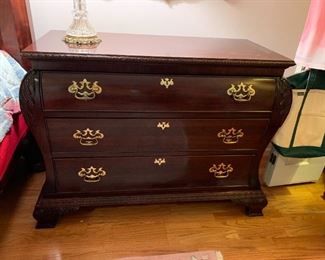 #111	Bombay Style Chest of 3 drawers w/inlay top  42.5x19x33	 $175.00 

