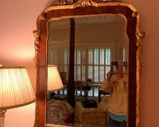 #113	Beveled Mirror w/Brown/Gold  29x44 - Heavy  You Move	 $100.00 
