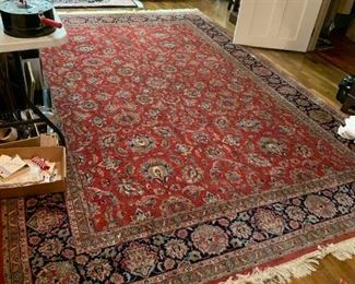 #161	Hand-knotted Area Rug (downstairs) Rose/Navy   8x10	 $200.00 
