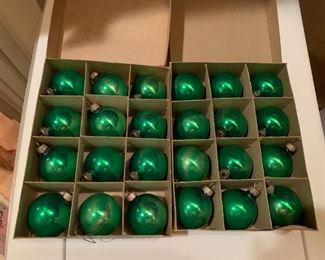 #249	Shiny Brite (2 original Boxes) Green Round Ornaments	 $30.00 
