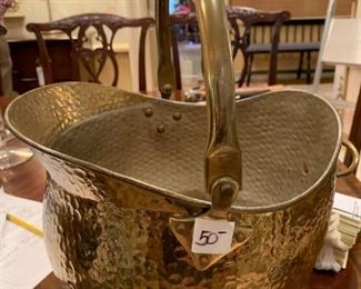 #258	Brass Bucket w/Handle	 $50.00 
