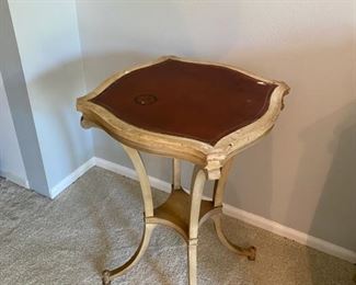 Leather Topped Side Table