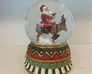 Mackenzie-Childs Santa Snowglobe