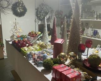 Christmas Decor Everywhere! Wreaths, Ornaments, Garlands, Picks