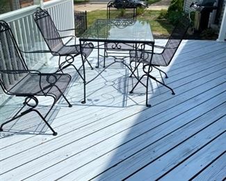 Black Metal Table and Chairs