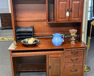 Mahogany desk and Upper Storage