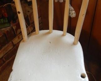 Small vintage primitive child's chair, possibly a high chair