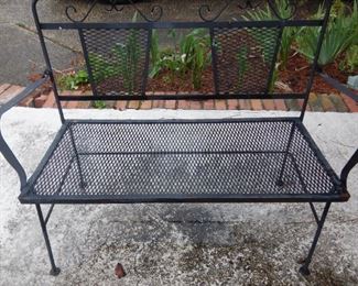 Wrought Iron love seat for outside