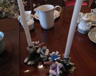 Porcelain Flower Candlesticks