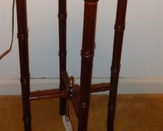 Small side accent table with brass insert on top